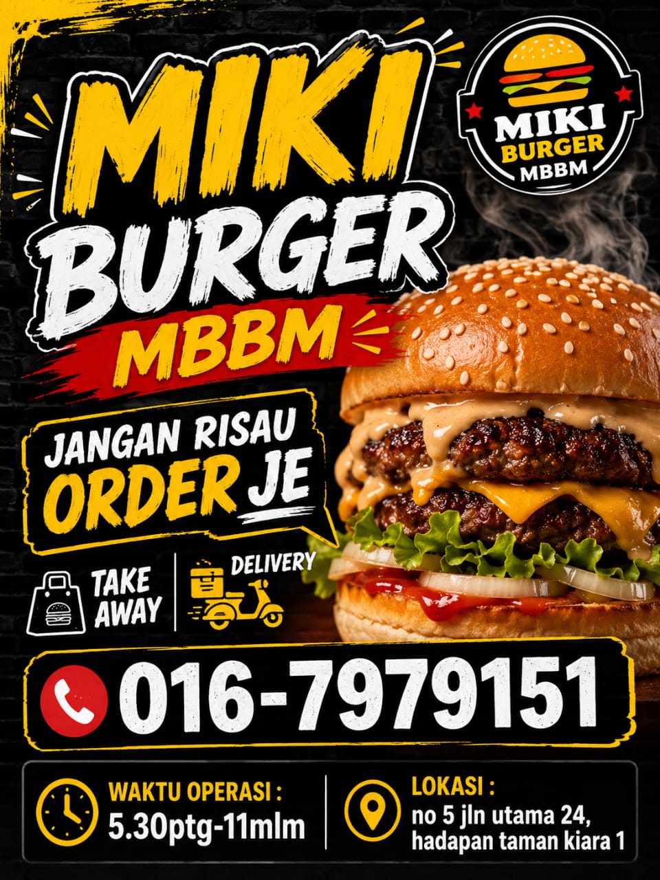 Miki Burger Banner
